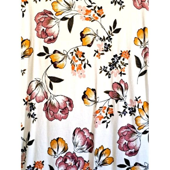 Terra & Sky Women's 14W Long Sleeve Scoop Neck Multicolor Floral Print Top - Picture 5 of 5